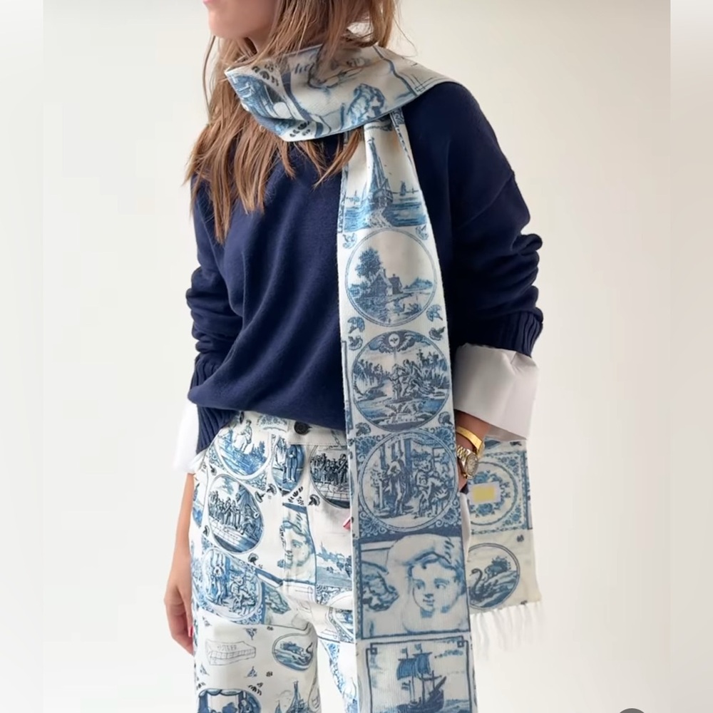 Tory Burch Cruise 🚢  Nautical print Jeans cram and navy prints summer vacation